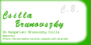 csilla brunovszky business card